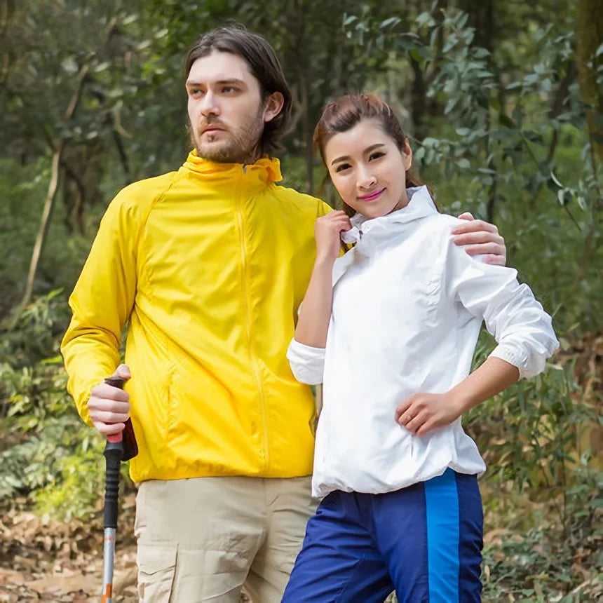 Camping Waterproof Windbreaker Rain Jacket – Unisex Lightweight Outdoor Coat - 3KDyn